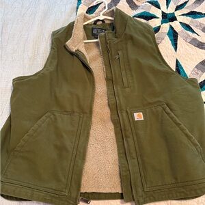 Army green Carhartt vest